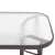 Springos garden table with glass top, 120 x 70 x 70 cm, close-up of details