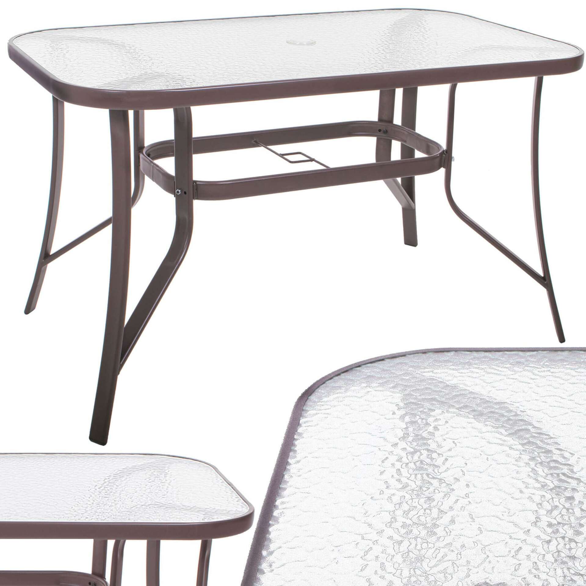 Springos kerti Asztal 120x70x70cm - Barna