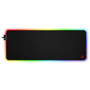 Defender 50566 RGB Gaming Egérpad, nagy, fekete, fonott kábellel - Defender
