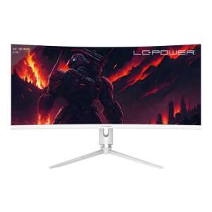 LC-Power 34" LC-M34-Q-C-PRO ívelt gamer monitor, UltraWide 3440x1440, 165Hz, AMD FreeSync, HDR10 - LC-power