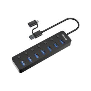 Equip 128965 7-Port USB 3.2 Gen 1 Hub mit Typ-C und Typ-A Anschlüssen - USB-Hubs