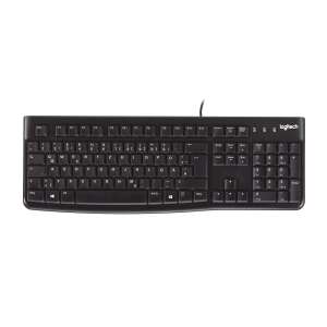 Logitech K120 Wired Keyboard, black, full-size, with number pad - Logitech Keyboard