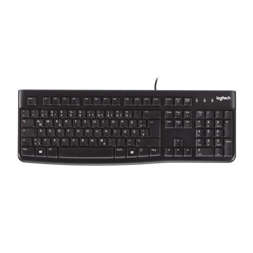 Logitech K120 Wired Keyboard, black, full-size, with number pad