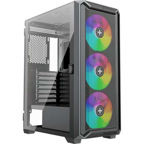 Carcasă PC Xilence Xilent Blade II XG161, negru, panou lateral din sticlă călită, ventilatoare RGB