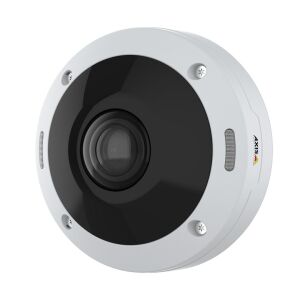 Axis M4308-PLE 12MP panoramic security camera, angled view - Axis