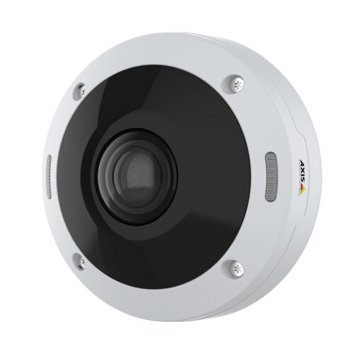 Axis M4308-PLE 12MP panoramic security camera, angled view