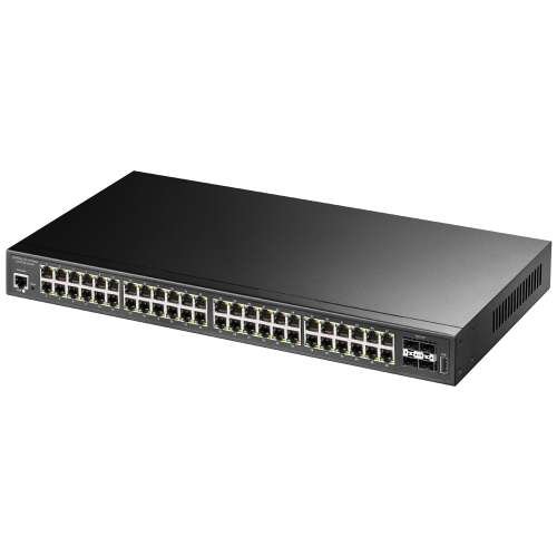 Cudy GS2048PS4 Gigabit Switch, 48 portos PoE hálózati kapcsoló 4 uplink porttal