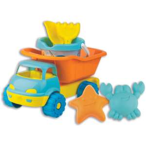 Androni homokozó játékszett teherautóval, vödörrel, lapáttal, tengericsillag és rák formákkal - Androni