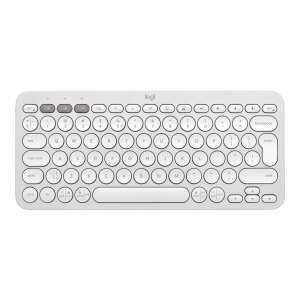 Logitech Pebble Keys 2 K380S Wireless Keyboard, White, US Layout - Logitech Keyboard