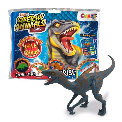Craze Stretchy Animals Dino -  Stretchable dinosaur toy, glow in the dark, color changing, 1 of 16