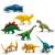 Craze Stretchy Animals Dino - Set of 8 stretchable dinosaur toys, includes T-Rex, Triceratops, Stegosaurus, and more