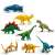 Craze Stretchy Animals Dino - Set of 8 stretchable dinosaur toys, includes T-Rex, Triceratops, Stegosaurus, and more