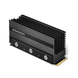 Axagon CLR-M2XT M.2 SSD Kühlkörper, schwarzer Aluminium-Kühlkörper für M.2 SSDs - AXAGON