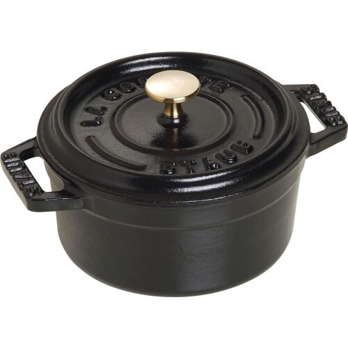 Staub 10cm Mini Cocotte Schwarz - Kleiner Gusseisen Schmortopf