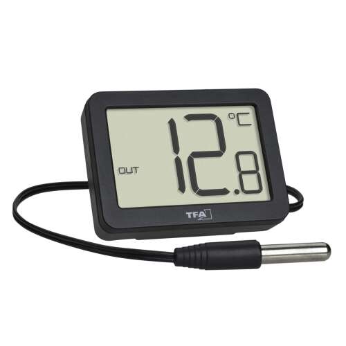TFA 30.1066.01 Digitales Thermometer mit Außensensor, zeigt die aktuelle Außentemperatur an