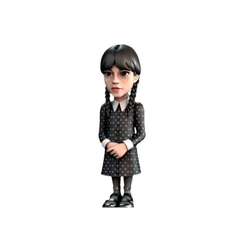 Wednesday Addams figure from the Netflix series Wednesday, by Minix