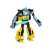 Figurkę akcji Hasbro Transformers EarthSpark Cyber-Combiner Bumblebee w trybie robota, trzymająca Cyber-miecz