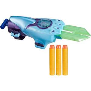 Hasbro Transformers EarthSpark Cyber-Sleeve Battle Blaster Nerf játékpisztoly, kék és zöld, 3 narancssárga nyíllal - Hasbro
