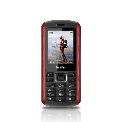 Beafon AL560 kártyafüggetlen IP68 por és vízálló mobiltelefon piros