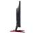 Oldalnézet az Acer KG272M3bmiipx Nitro 27 hüvelykes Full HD gamer monitorról, fekete-piros