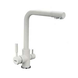Fehér egykaros mosogató csaptelep két vízsugárral, 70-es modell - Nonbrand Csaptelep