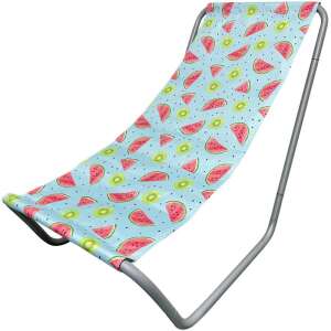 ENERO CAMP összecsukható kerti és strand szék dinnye és kiwi mintával, kék - Napozóágy & Nyugágy