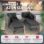Comfortable TecTake Bellaria rattan garden lounge set with aluminum frame
