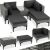 Modular TecTake Bellaria rattan garden lounge set