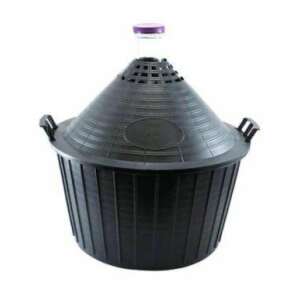 54 liter glass demijohn with protective plastic basket - OEM