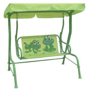 Green frog swing with canopy for kids, Strend Pro Hinta Gyerekeknek - Outdoor Swing