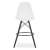 Mercaton Lamal bar stool, white polypropylene seat, black beechwood legs, modern design