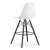 Back view of Mercaton Lamal bar stool, white polypropylene seat, black beechwood legs, modern design