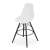 Mercaton Lamal bar stool, white polypropylene seat, black beechwood legs, modern design