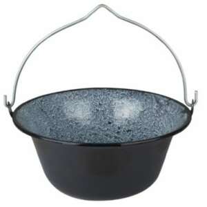 Fekete zománcozott üst, 20L űrtartalommal, fogantyúval - Bor & Pálinka főzés