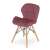 Mercaton Lago dining chair, dark pink velvet with wooden legs