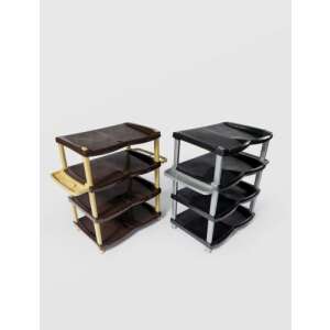 4-tier shoe rack, plastic shoe storage, shoe organizer, 47 x 33 x 65 cm - Sterk