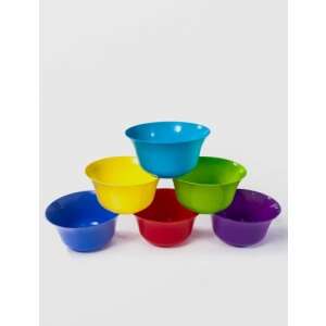 Set of 6 colorful plastic mixing bowls, 23x11 cm - Bowl