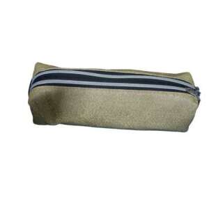 Beige glitter pencil case with zipper, 20 x 6 x 3.9 cm - Pencil Case