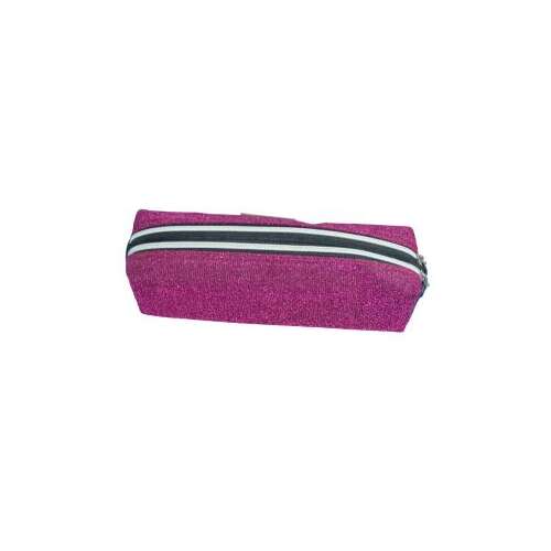 Csillogó táska tolltartó, 20 x 6 x 3,9 cm, rózsaszín