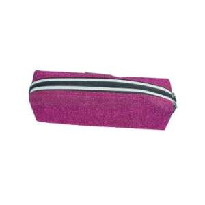 Pink glitter pencil case with zipper, 20 x 6 x 3.9 cm - Pencil Case