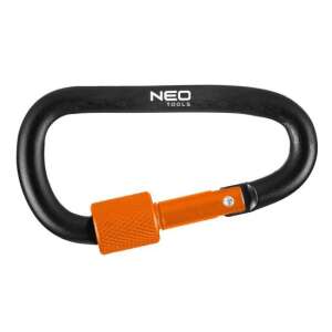 NEO TOOLS Carabiner, black, orange, 20 kg capacity - Carabiner