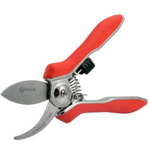 Connex 15 cm-es bypass virágolló, professzionális minőség, piros markolat, rozsdamentes acél pengék - Kerti olló és kés