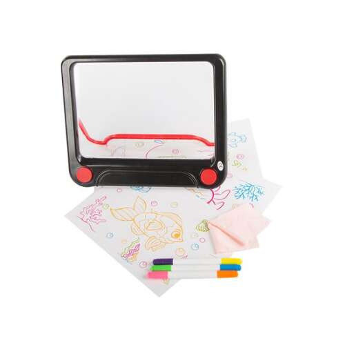 Grafika/rajz tabletta gyerekeknek, Verk Group, 3 jelölő, LED, 3xAAA, 24x20 cm