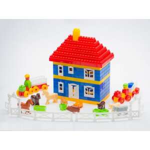 292 piece Mercaton® Farm building blocks set for kids, featuring a house, animals, vehicles, and fences - Plastic Building Toy