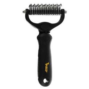 Purlov pet hair trimmer, black, 17 and 9 teeth - Pet brush, clippers, scissors, claw clippers