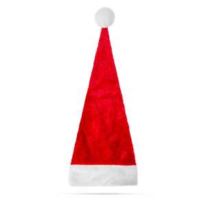Red and white Santa hat with white pom pom, 75 x 32 cm - Santa Claus costume