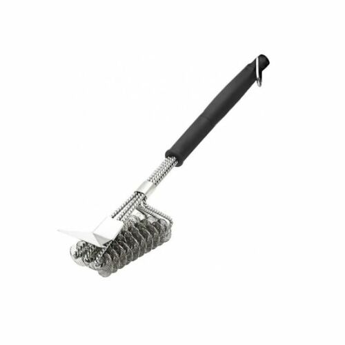 Stainless Steel Grill Cleaning Brush, 2-in-1, Wire and Scraper, 44x6.5x8 cm 126767347