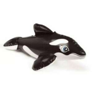 Felfújható játék medencéhez vagy fürdőkádhoz, Intex 58590, fekete delfin, 30 cm