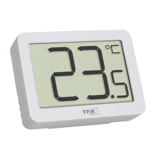 Digitális szobahőmérő mágneses rögzítéssel, fehér, TFA 30.1065.02