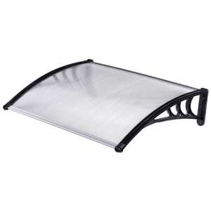 Прозрачен поликарбонатен навес, 0,8x1m, за защита на врати или прозорци - Покрив за вход